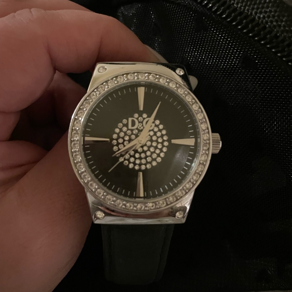 D&G Silver and Black Watch